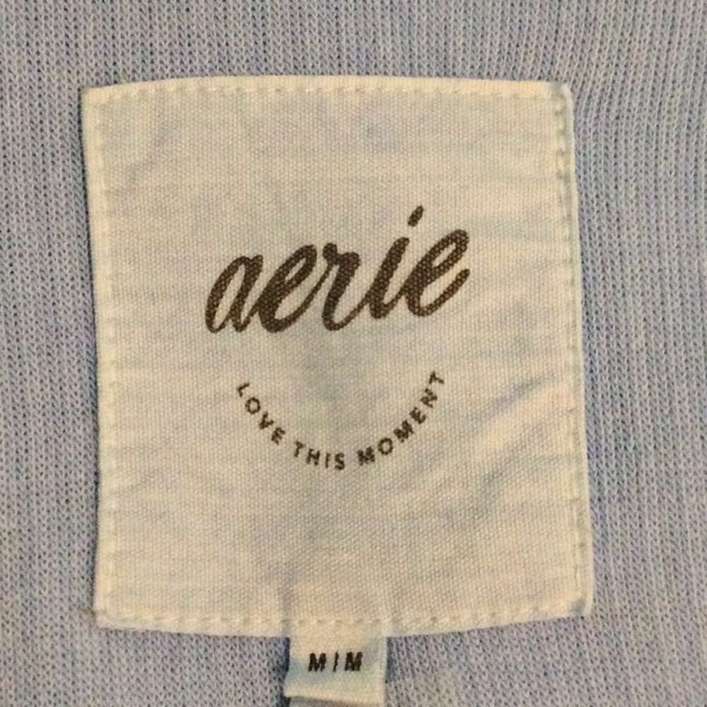 Aerie Blue Zip Oversized Hoodie* - Picture 8 of 10